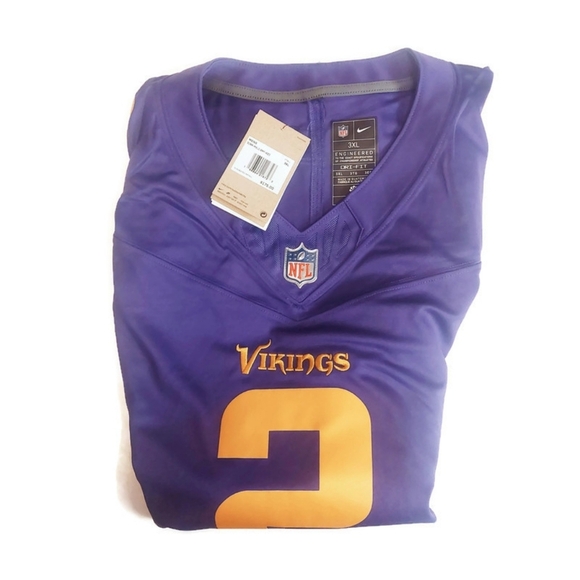 NFL Minnesota Vikings Jersey Mens 3XL Justin Jefferson #2 Purple MISPRINT - Picture 6 of 6
